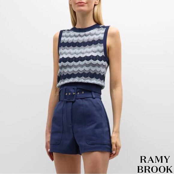 Ramy Brook **NWT** Bonnie Bonnie Sleeveless Knit Sweater in Navy Blue Twist - Picture 5 of 14